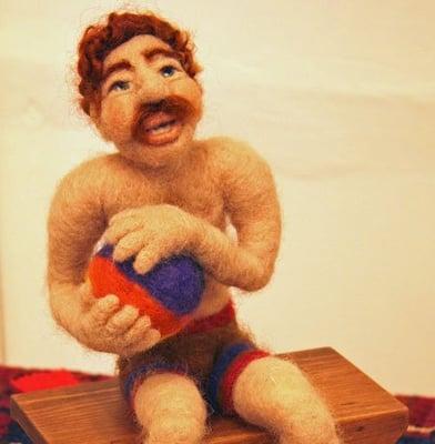 Beach Guy.  Felted character.