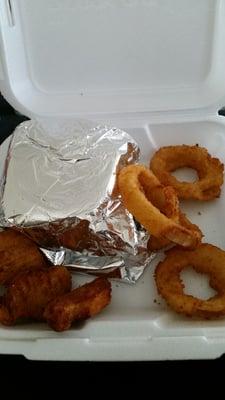 Wow Cookout. Four whole onion rings. Why so stingy?