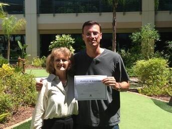 Betsy Hall and Eric Lofholm - certificate of completing Silver Protege Course