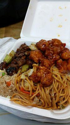 Orange chicken and teriyaki chicken