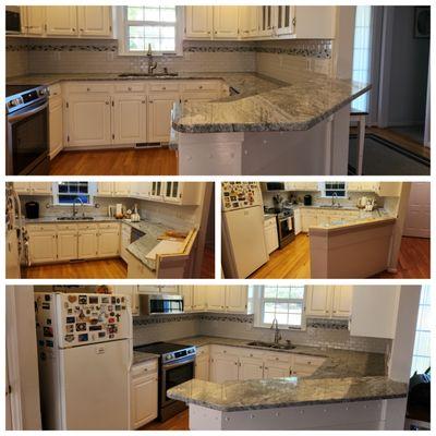 Garner NC- KITCHEN "UPDATING" - NEW BACKSPLASH w/ ACCENT BAND, COUNTER TOP & OUTLET/DECOR COVERS