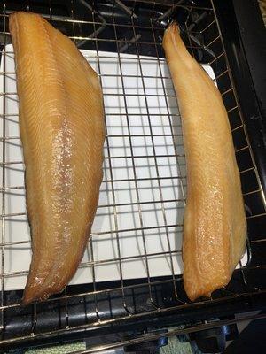 Smoked black cod