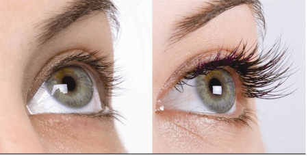 Lash Extensions - Before and After