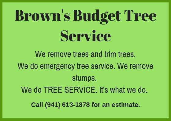 browns budget tree services list of services