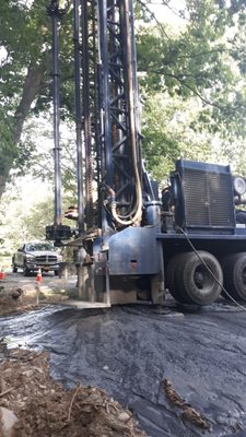 Drilling a 8" well up in Clinton Corners NY