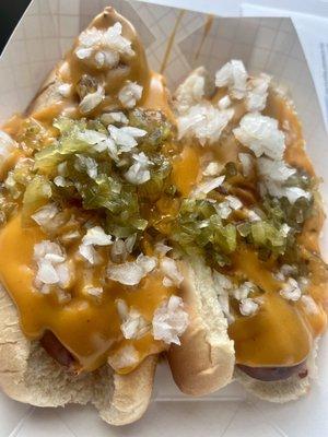 Two cheese dogs ($12)