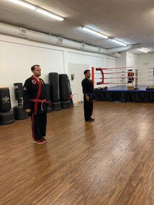 Mitchell in his Master Orange Belt.