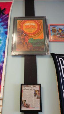 Jerry Garcia mile high picture in a beautiful frame