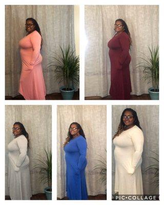 Plus Size Long Sleeve Maxi Dresses.