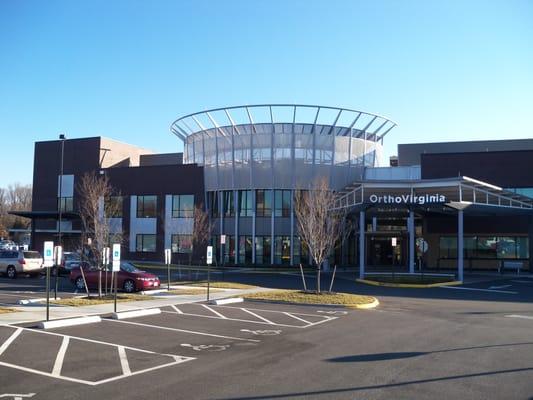 The front entrance of our building at 1115 Boulders Parkway.