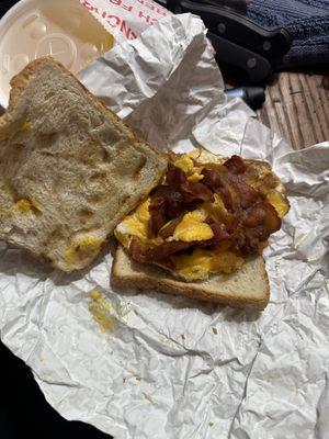 Bacon egg cheese sandwich