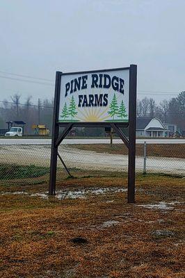 Look for this sign off the highway to turn in for the magic bean