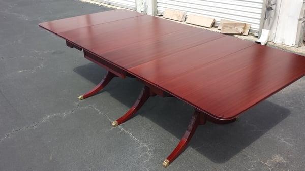 Antique drop leaf extension table repaired and refinished by Shawn Snyder Antique and Modern Revivers