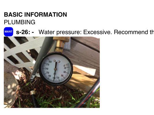 High water pressure can result in a leak that can cause serious damage.