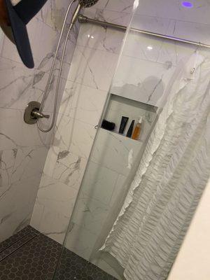 Shower door install at home 1