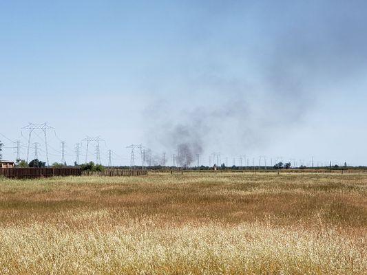 Bike ride out here.  Hope this is a controlled burn.