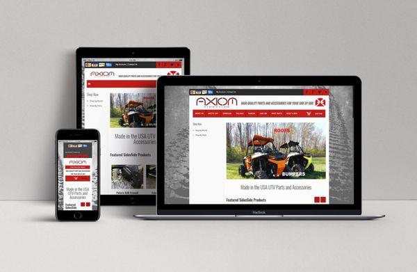 Axiom Side x Side E-commerce website design