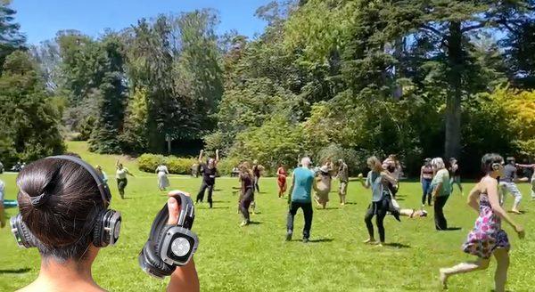 5Rhythms outdoor with silent disco headphones at SF Botanical Garden