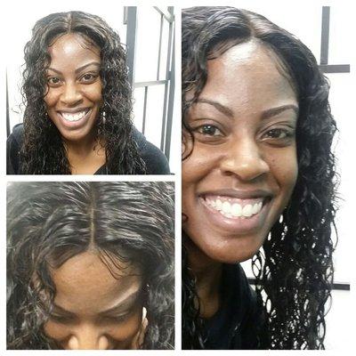 Lace closure sew In
With baby hairs.