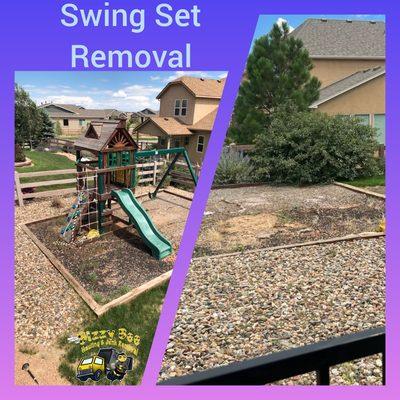 Swing Set Removal!