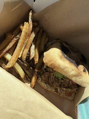 Pulled Pork Sandwich & Truffle Fries