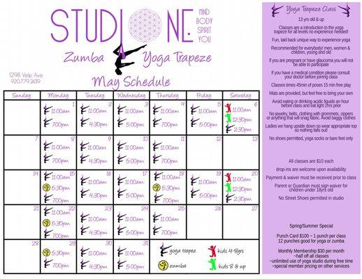 Book now at www.studioone.simplybook.me $10/ class