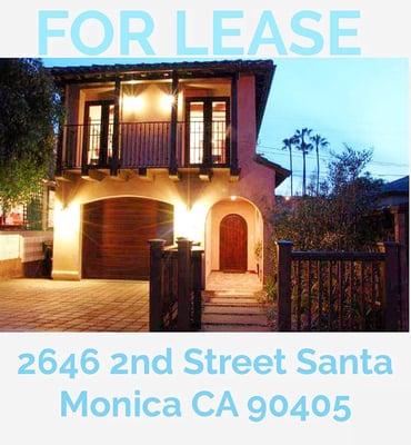 Beautiful Santa Monica 3 bedroom 3 bath house fully furnished just a few blocks to the beach and Main Street. Contact me for more info.