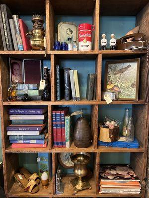 Vintage books and decor