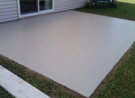 Concrete slab install.