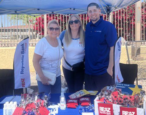 Gilbert, Scottsdale, Phoenix Branch managers at Phoenix Legacy's Foundation's  Spring Pet Adoption event.