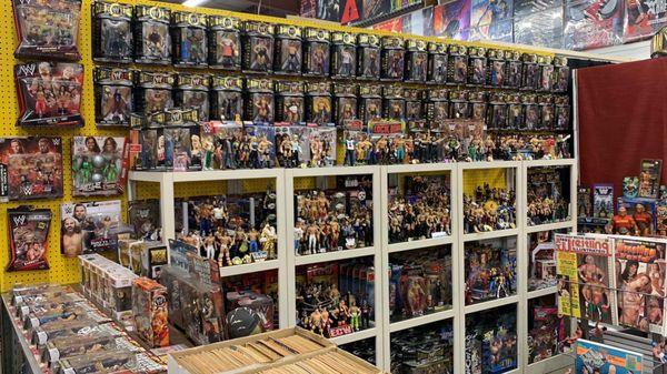 Extensive vintage and modern wrestling collection to choose from