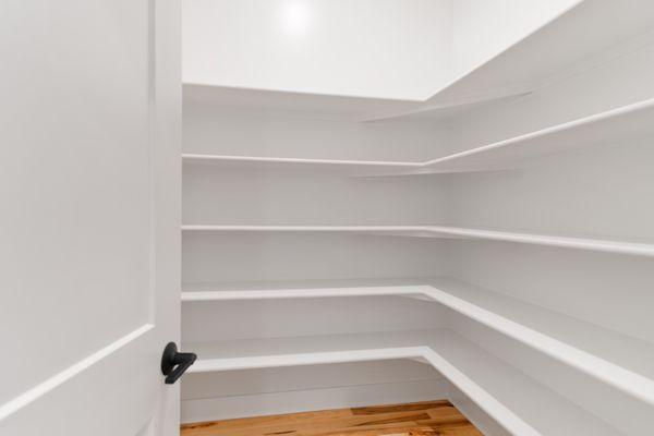 spacious walk-in pantry