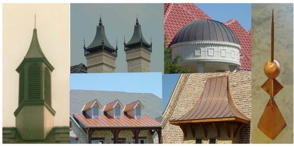 Roofing, Architectural Copper & Metal, Custom Fabrication, Chrome.