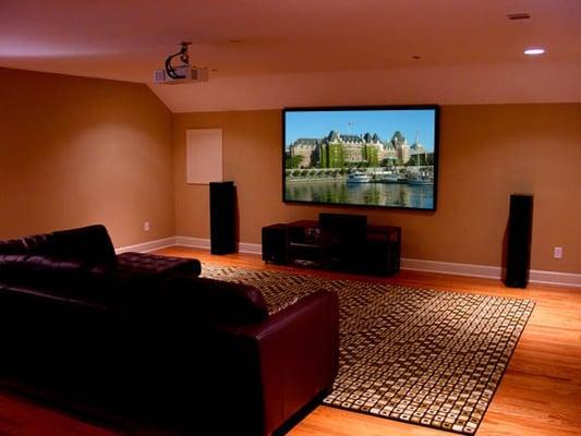 We sell, service and install all major brands of home theater systems including: Marantz, Denon, Klipsch, Epson, Logitech, etc.