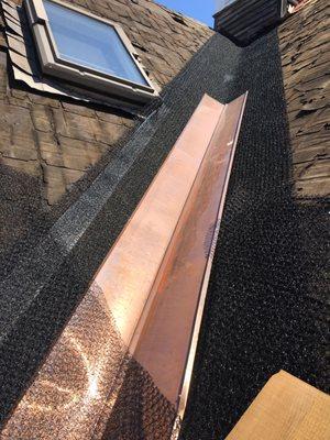 copper cedar roofing flashing