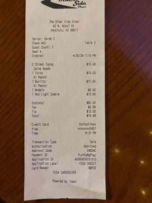 Check- different business name on the receipt