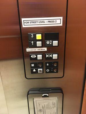 Don't get confused on which floor to take the elevator to when you leave.