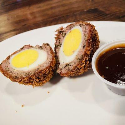 Black pudding scotch egg