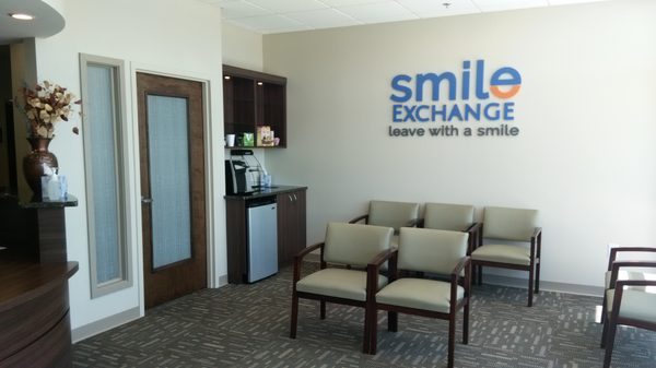 Comfortable reception area for our patients to grab a drink upon arrival.