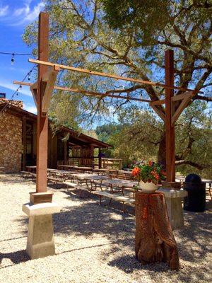 The courtyard is perfect for outdoor dinning!