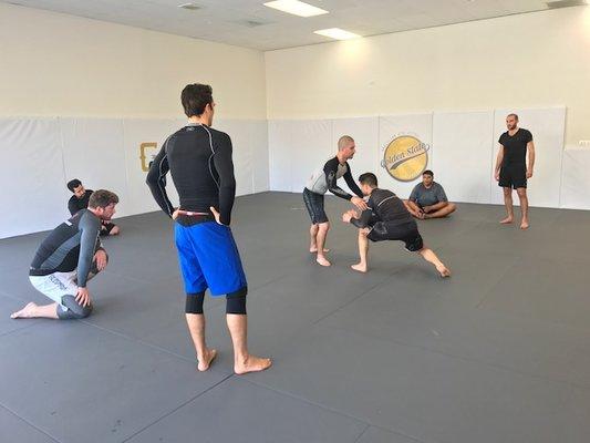 Some wrestling in the No Gi class.