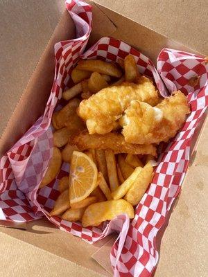 Bomb fish in chips available on wkds