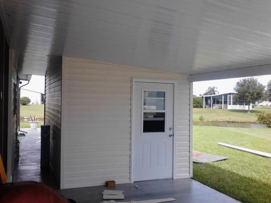 Carport and shed addition in Englewood, FL.