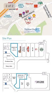 Shopping center layout