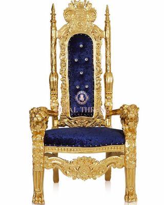 King Chair Blue/Gold