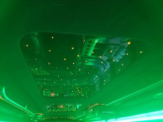 Limo Bus Starburst ceiling