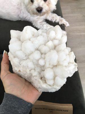 Skeletal milky Quartz cluster