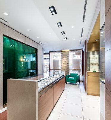 Beautiful Rolex section inside Meridian Jewelers