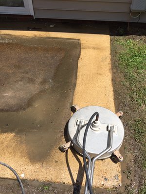 Concrete surface cleaning