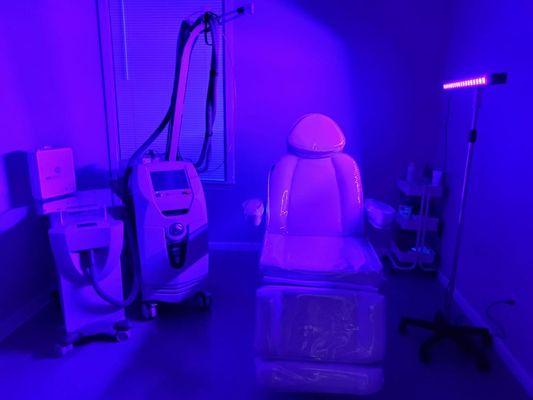 Lyla beauty bar's laser treatment room